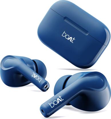 boAt Airdopes 161 with 40 Hours Playback, ASAP Charge & 10mm Drivers Bluetooth Headset  (Cool Sapphire, True Wireless)