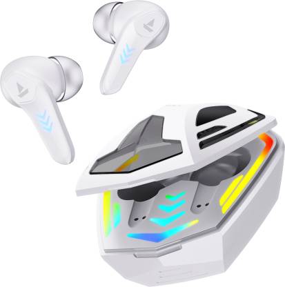 boAt Immortal 131 with Beast Mode, 40 Hours Playback and ENx Tech Bluetooth Headset  (White Sabre, True Wireless)